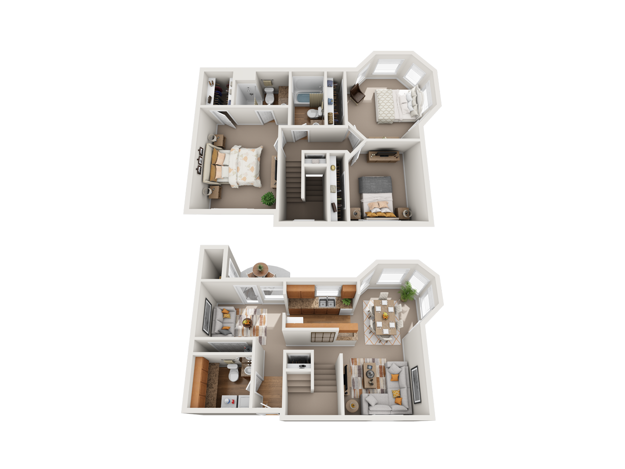 3 Bed 2 Bath Floor Plan  at Quail Springs, Washington
